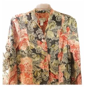 Coldwater Creek Blazer multi-color paisley print.